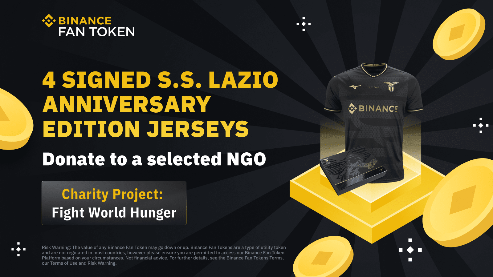 Wir stellen vor: S.S. Lazio Charity Sale: Signierte S.S. Lazio Anniversary Edition-Trikots! | Binance Support
