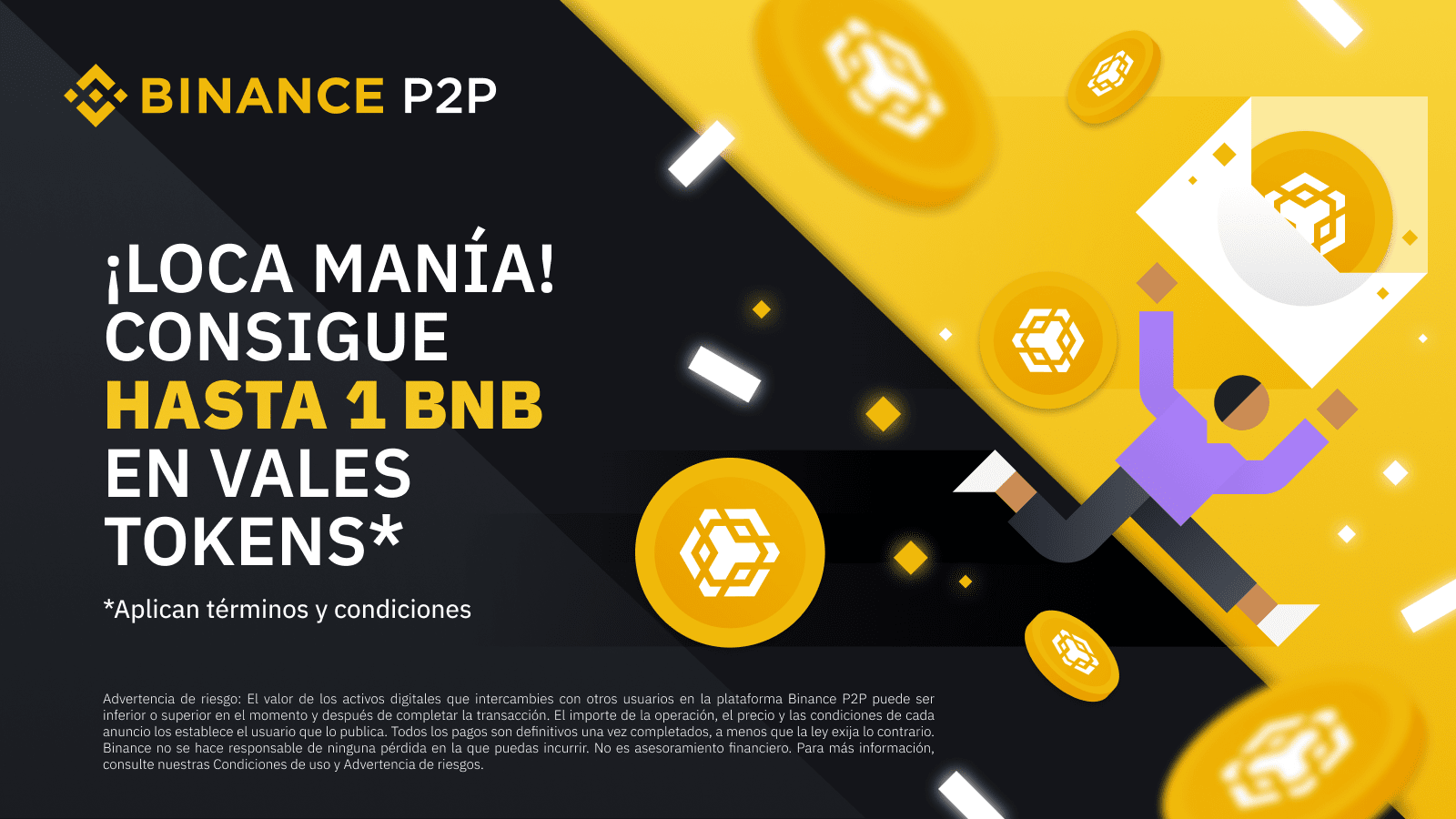 Binance P2P Manía: Realiza compras recurrentes para conseguir hasta 1 BNB  en vales de tokens | Binance Support