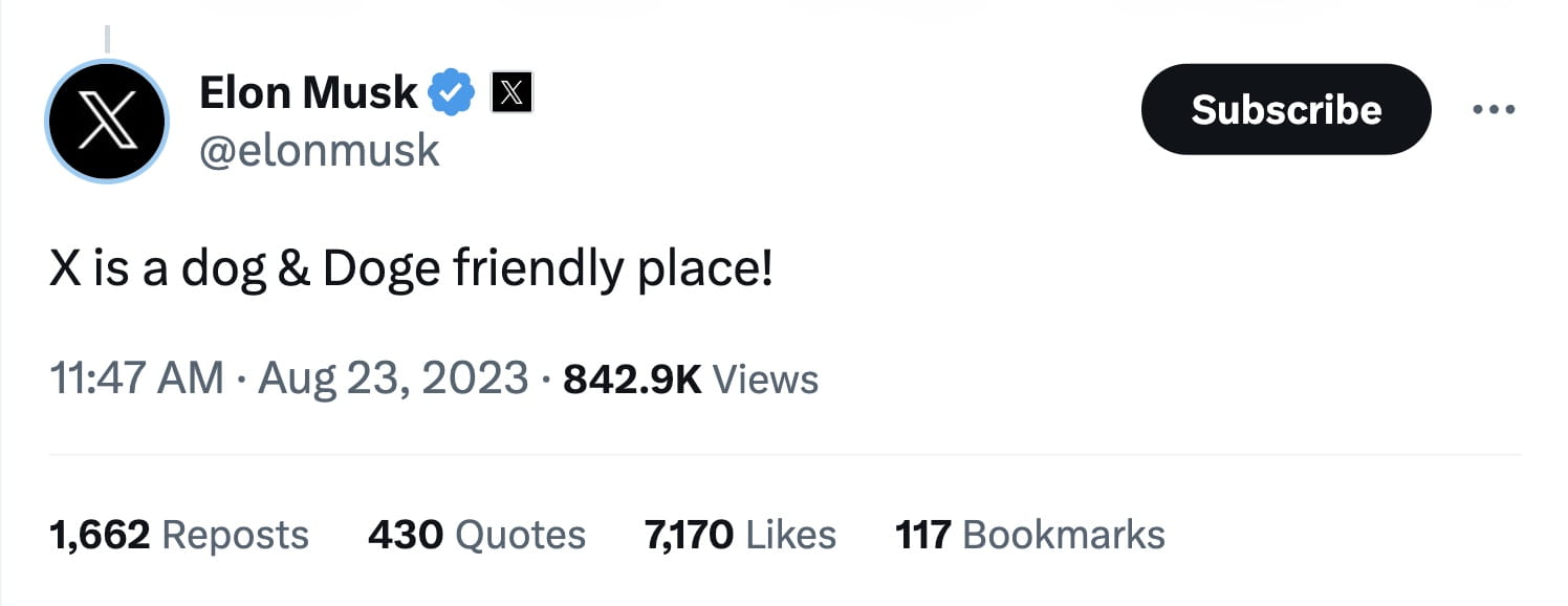 イーロン・マスク氏、Xプラットフォームはドージコインに優しいと発言 | Binance News － Binance Square