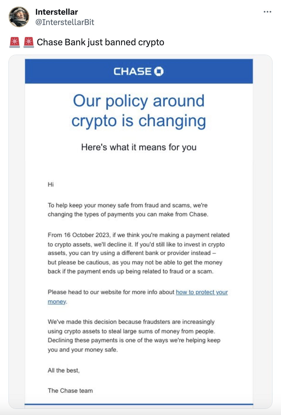 Chase UK Imposes Restrictions on Crypto Transactions, Citing Fraud Concerns  | Binance News στο Binance Square
