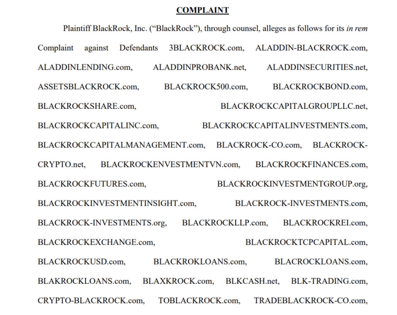 BlackRock Takes Legal Action Against 44 Imitative Domains, Including Crypto-related  Sites | Binance News on Binance Square