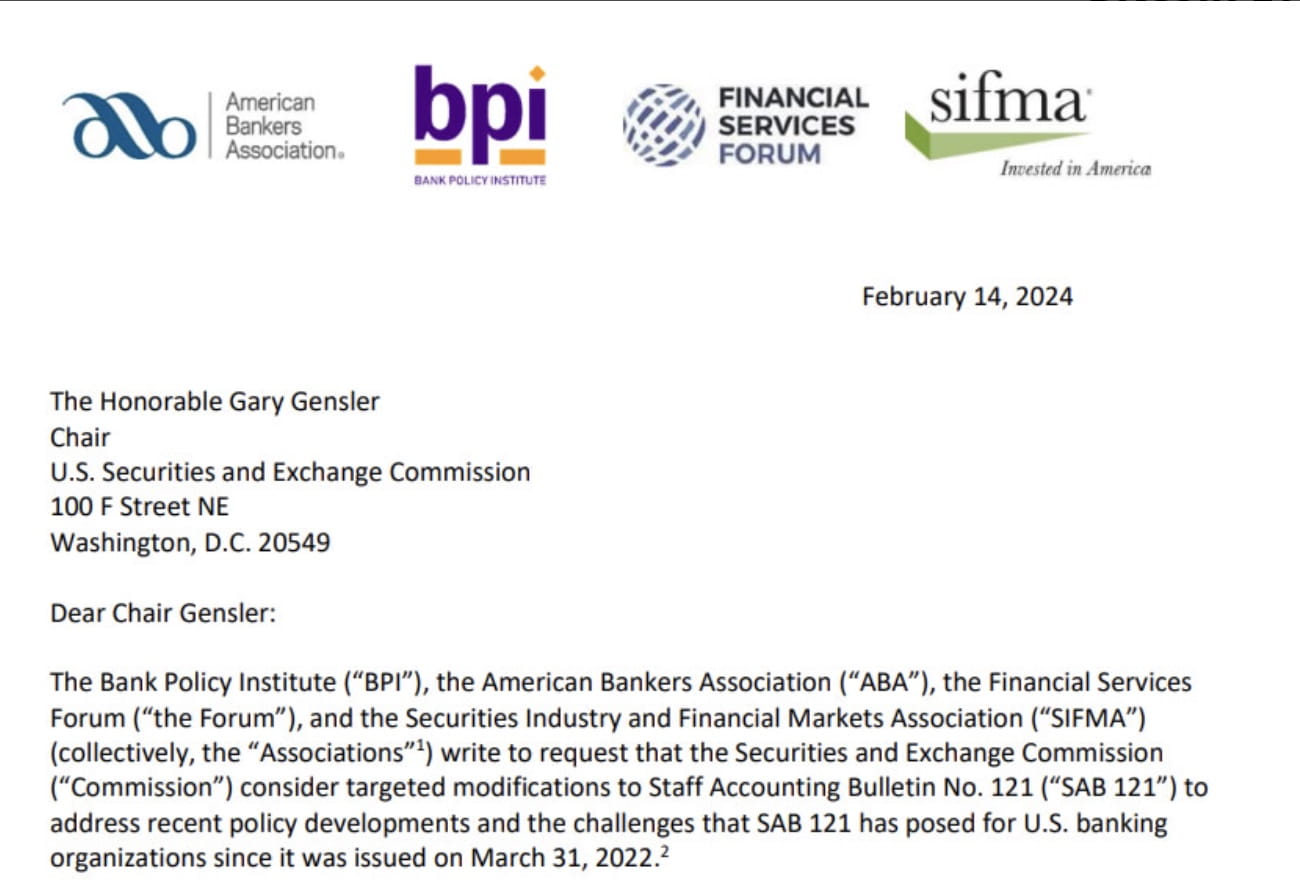 US Banks Lobby SEC to Change Crypto Rules, Eye Bitcoin ETF Custodian Role |  Binance News on Binance Square