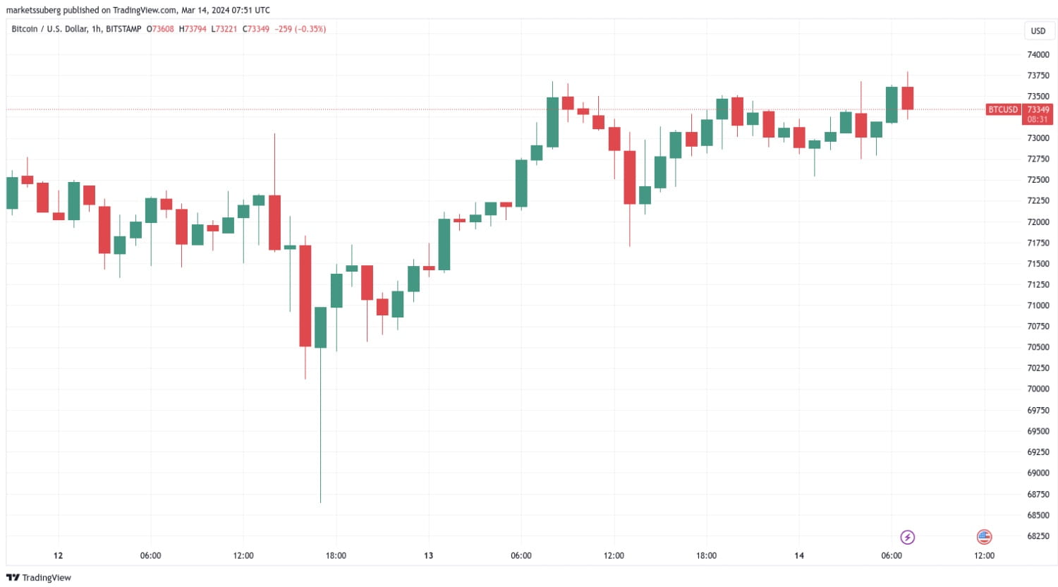 Bitcoin Analyst Expects BTC Price to Soar Further After Hitting $73.8K  Record | Binance News on Binance Square