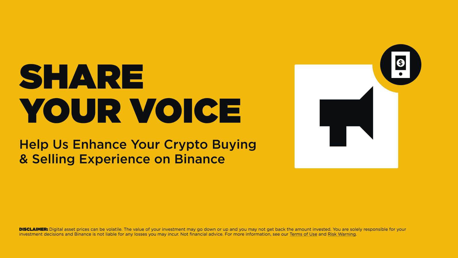 MENASA Exclusive: “Buy & Sell Crypto” User Experience Survey | Binance  Announcements ,Binance News