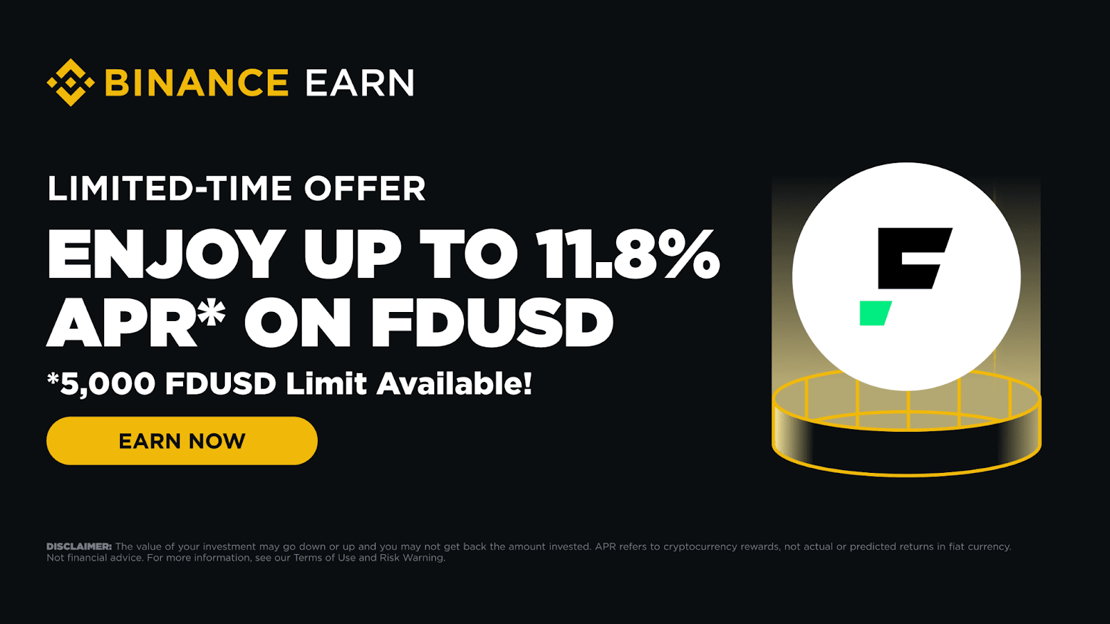 Binance Earn: Enjoy Up to 11.8% APR on FDUSD Flexible Products with 5,000  FDUSD Personal Limit! | Binance Announcements ,Binance News,Binance Earn