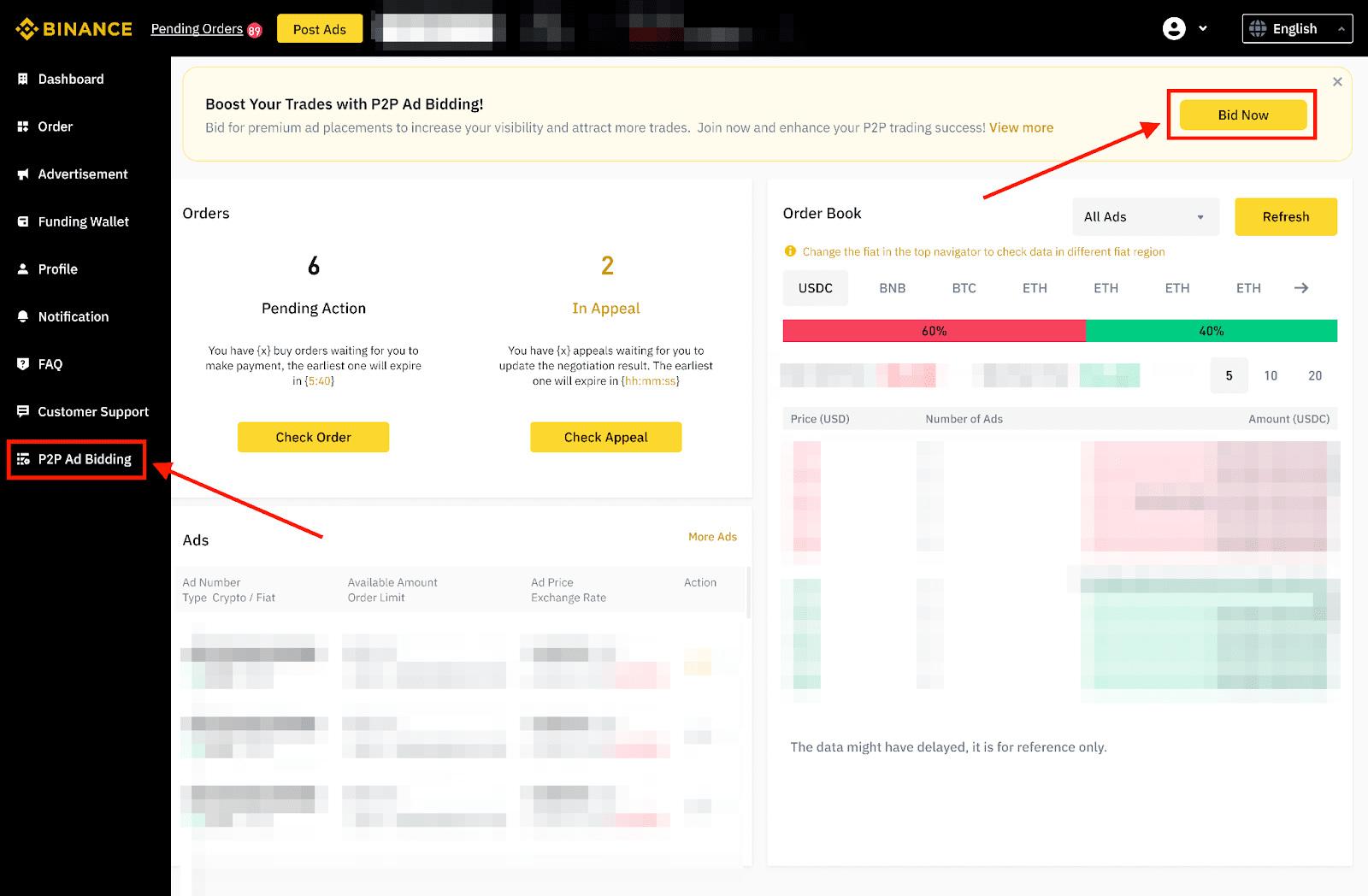 Frequently Asked Questions on Binance P2P Ad Bidding | Binance FAQ,Binance  P2P,Binance Ad Bidding