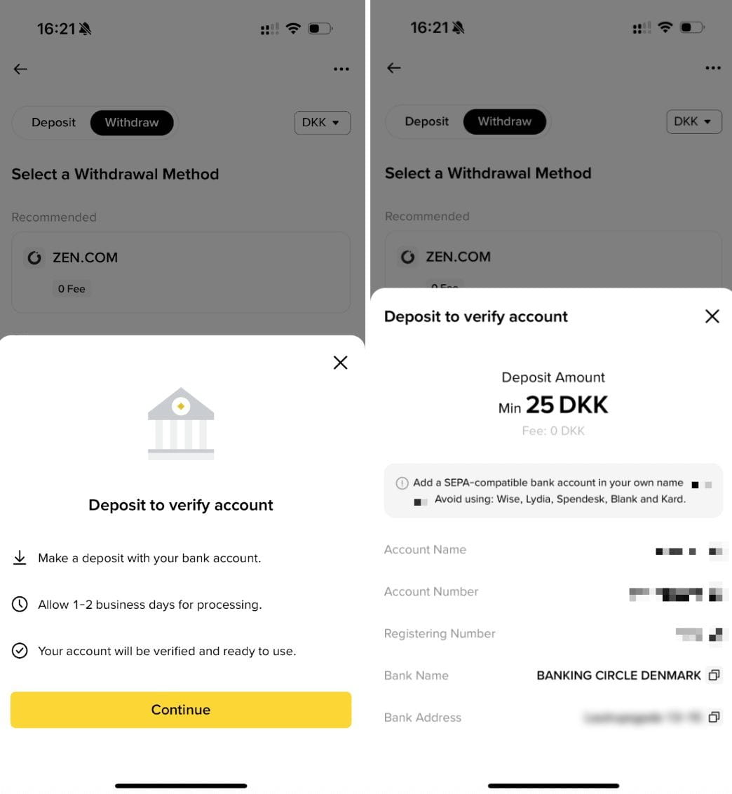 How to Withdraw DKK via Bank Transfer on Binance | Binance DKK,Binance  Denmark,Binance Danish Krone