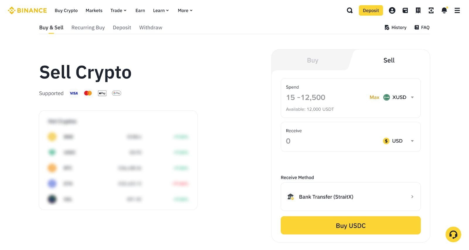 How to Sell Crypto to USD via StraitsX (Corporate Account)? | Binance corporate  accounts,Binance StraitsX