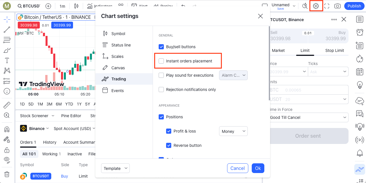 How to Use the TradingView Interface to Trade Crypto on Binance Futures ...