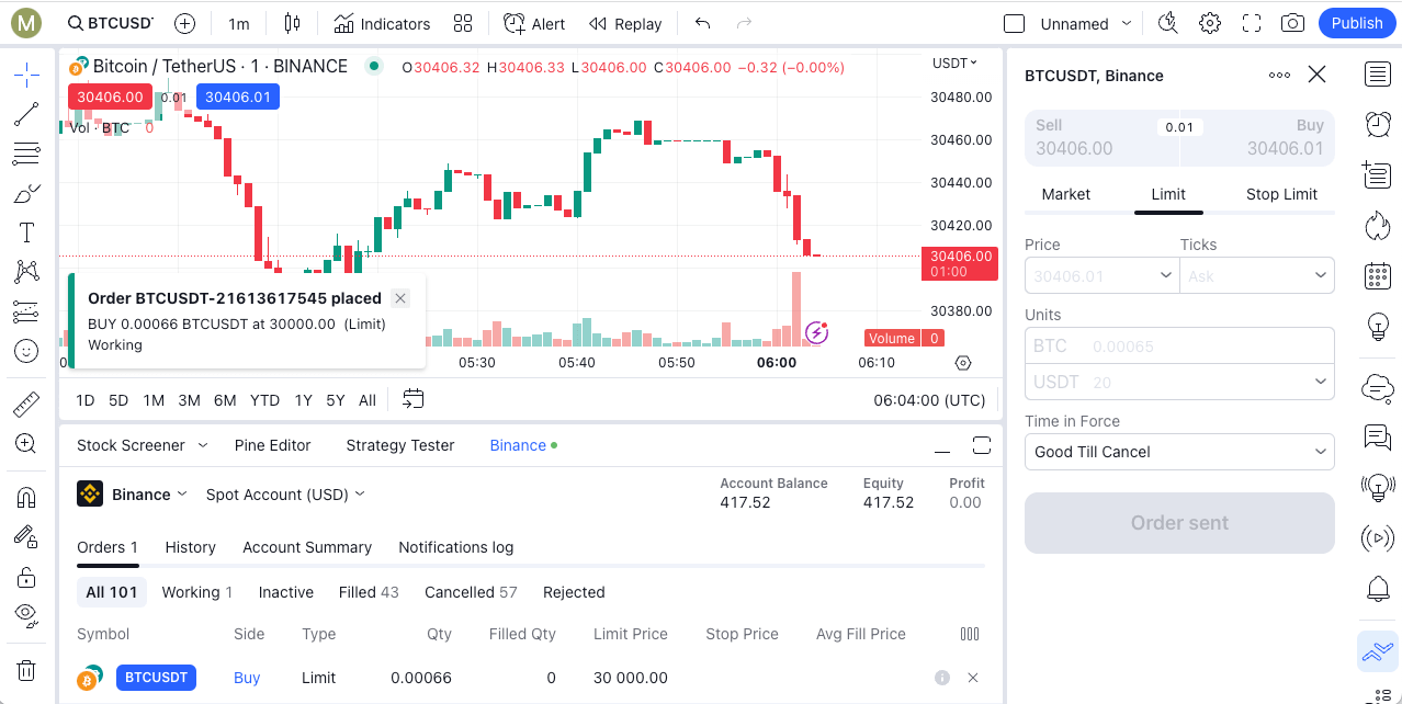 How to Use the TradingView Interface to Trade Crypto on Binance Futures ...