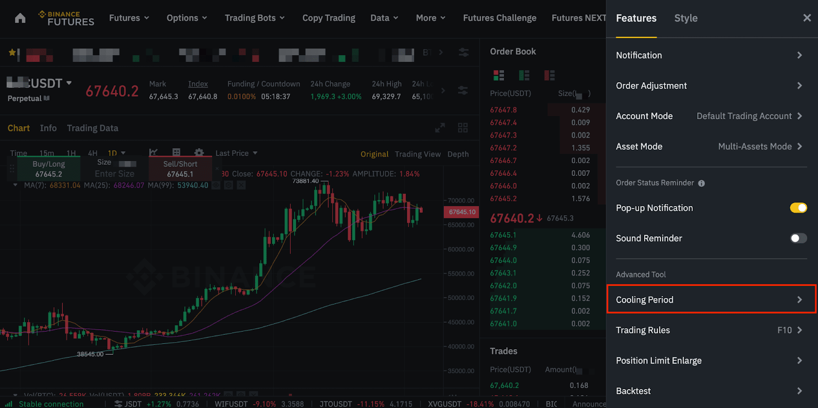 What Is the Cooling Period Function and How to Use It? | Binance  Futures,How to use Binance Futures,Binance Futures Cooling Period,Cooling  Period function
