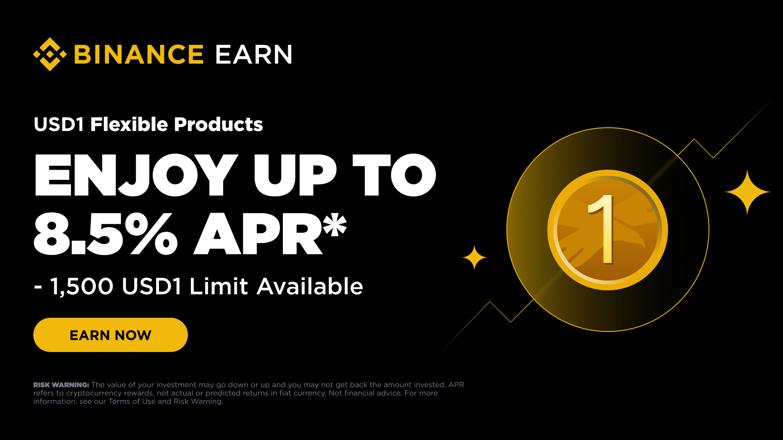 USD1 유연한 상품 프로모션(최대 8.5% APR)