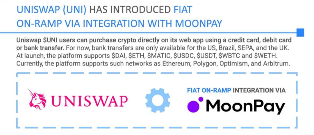 Moonpay Vs Ramp 🔔 Uniswap (UNI) has introduced fiat on-ramp via integration | CRYPTO ...