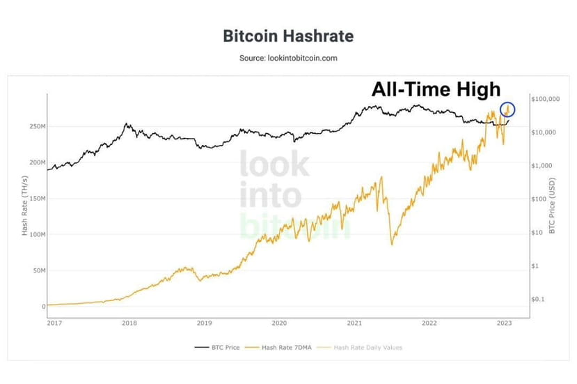 #Bitcoin hash rate hits all-time high Your wealth is more | Crypto鲸鱼 on ...