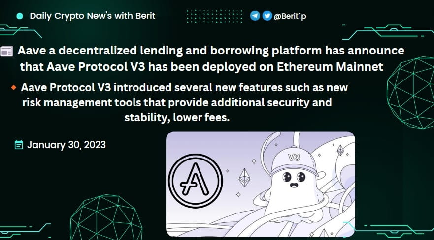 📰 Aave a decentralized lending and borrowing platform has a | BERIT on ...