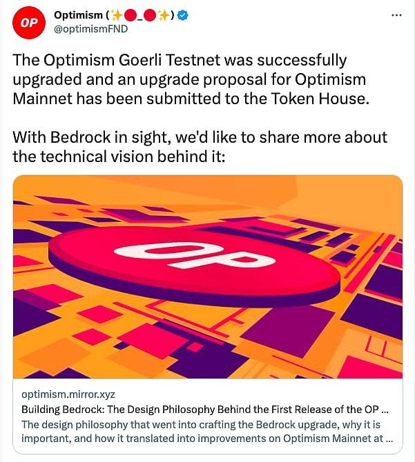 Testn Optimism said on social media that the Optimism Goerli Testn | Mini ...