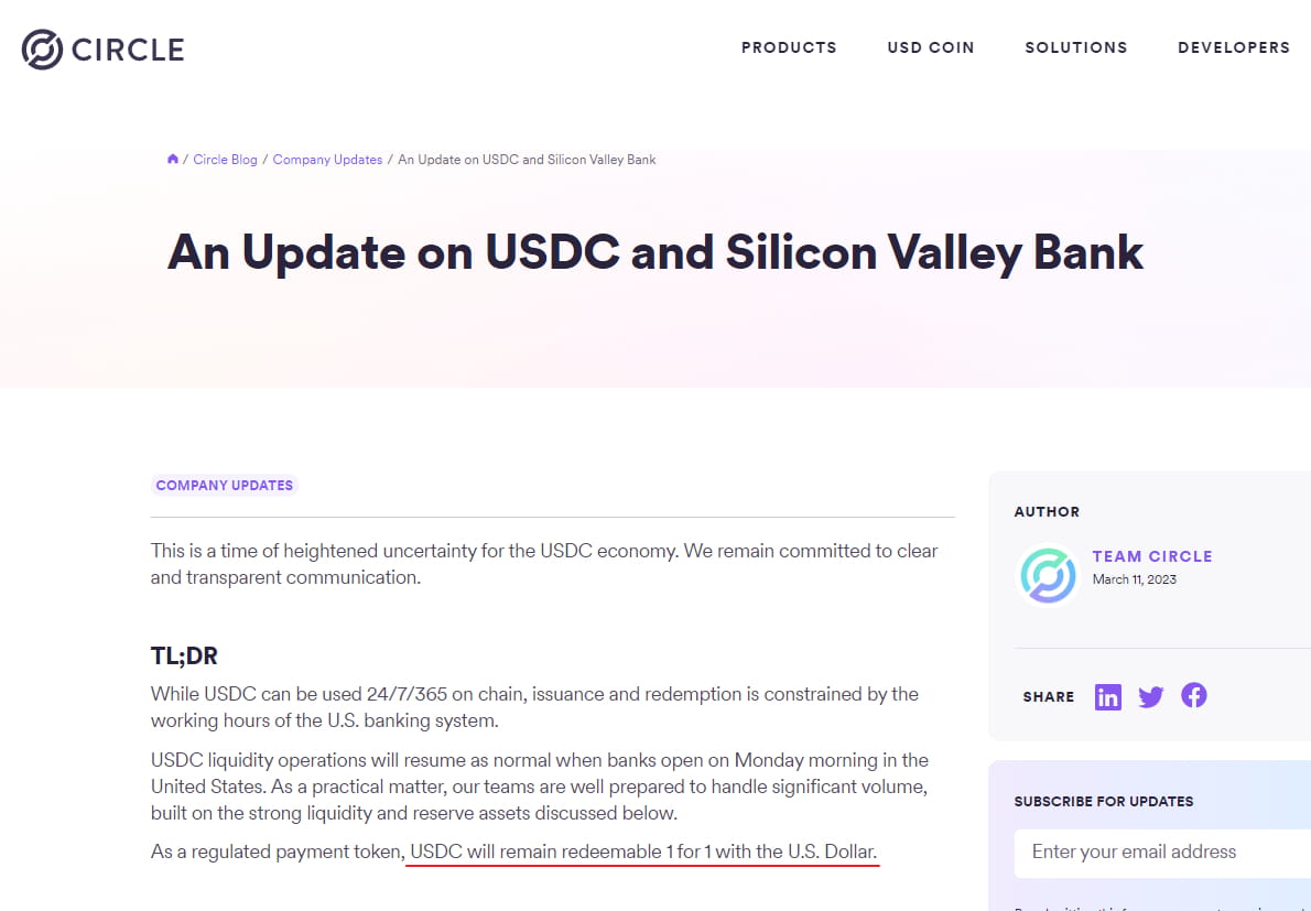 USDC Publisher Circle officially stated that although they | iminipinky on  Binance Square