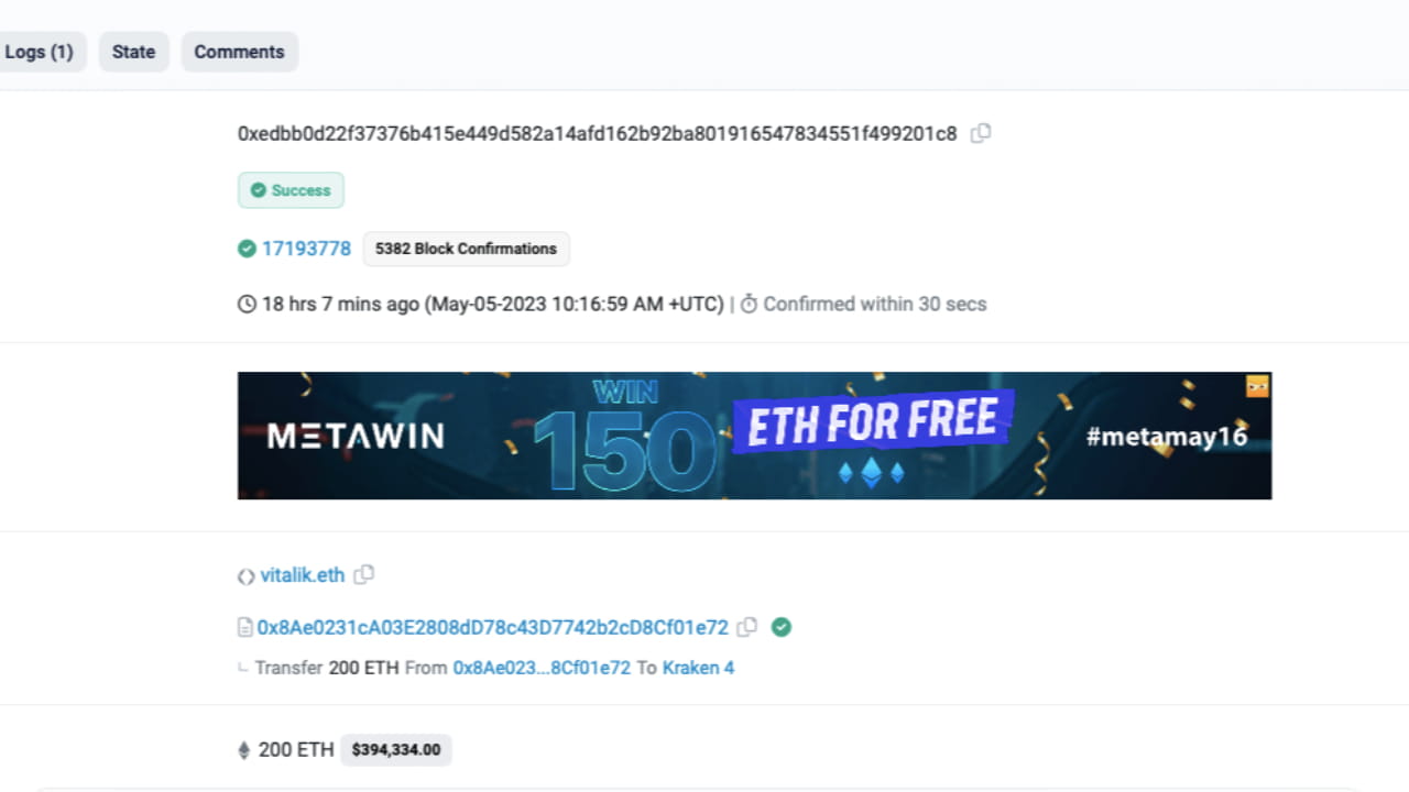 cryptopatel-on-binance-feed-ethereum-in-motion-vitalik-eth-donates