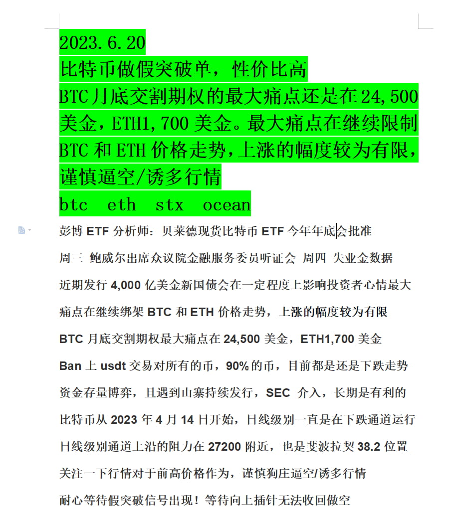 2023.6.20 Making fake breakthrough orders in Bitcoin is | 财经悟空pro on ...