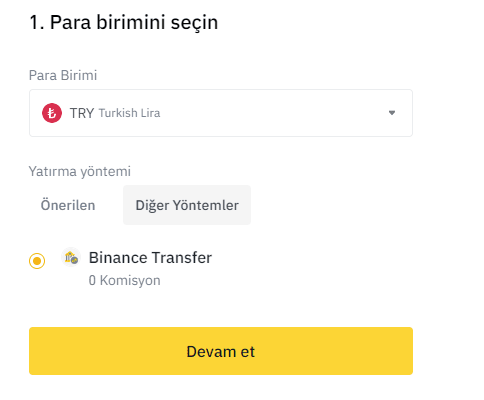 Binance Para Transfer İşlemi