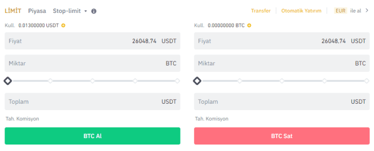 Binance Kripto Satın Al