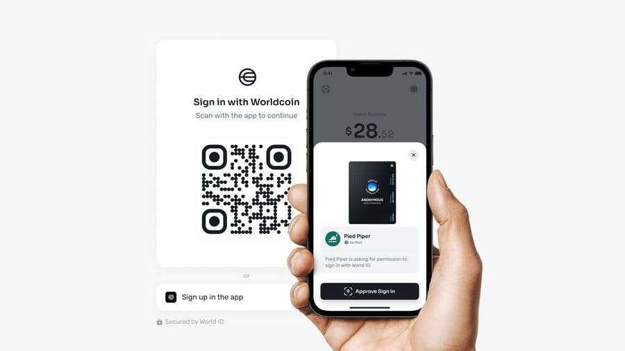图1  Worldcoin二维码
