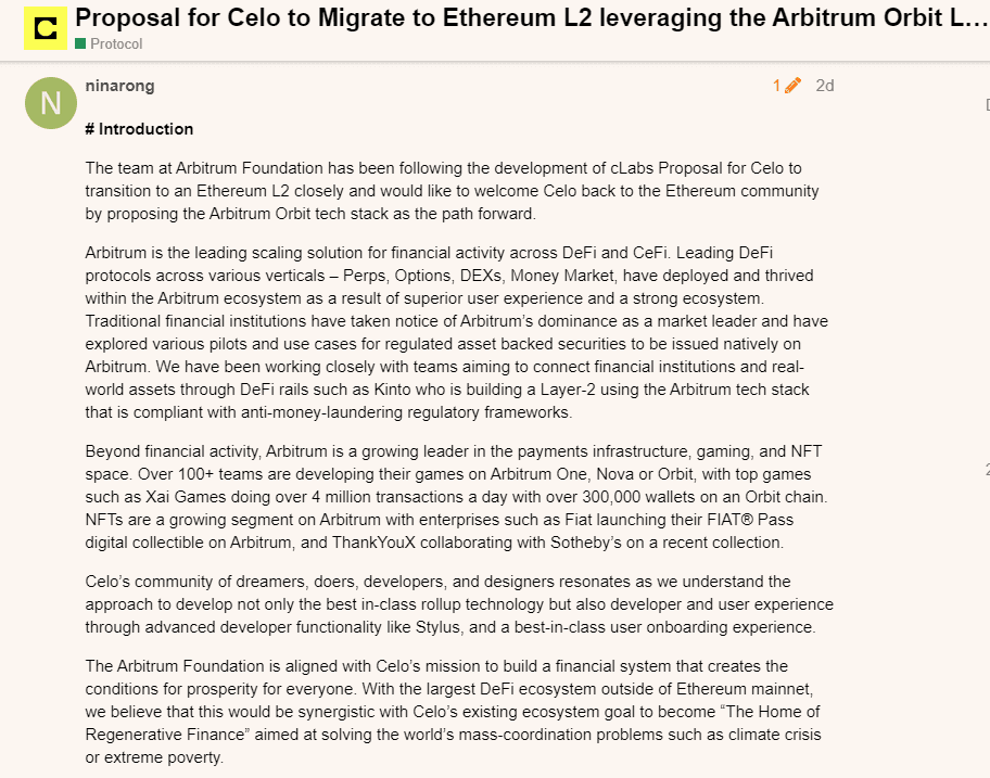 Arbitrum signs up for the migration of Celo to the Blockchai | Ismeidy ...
