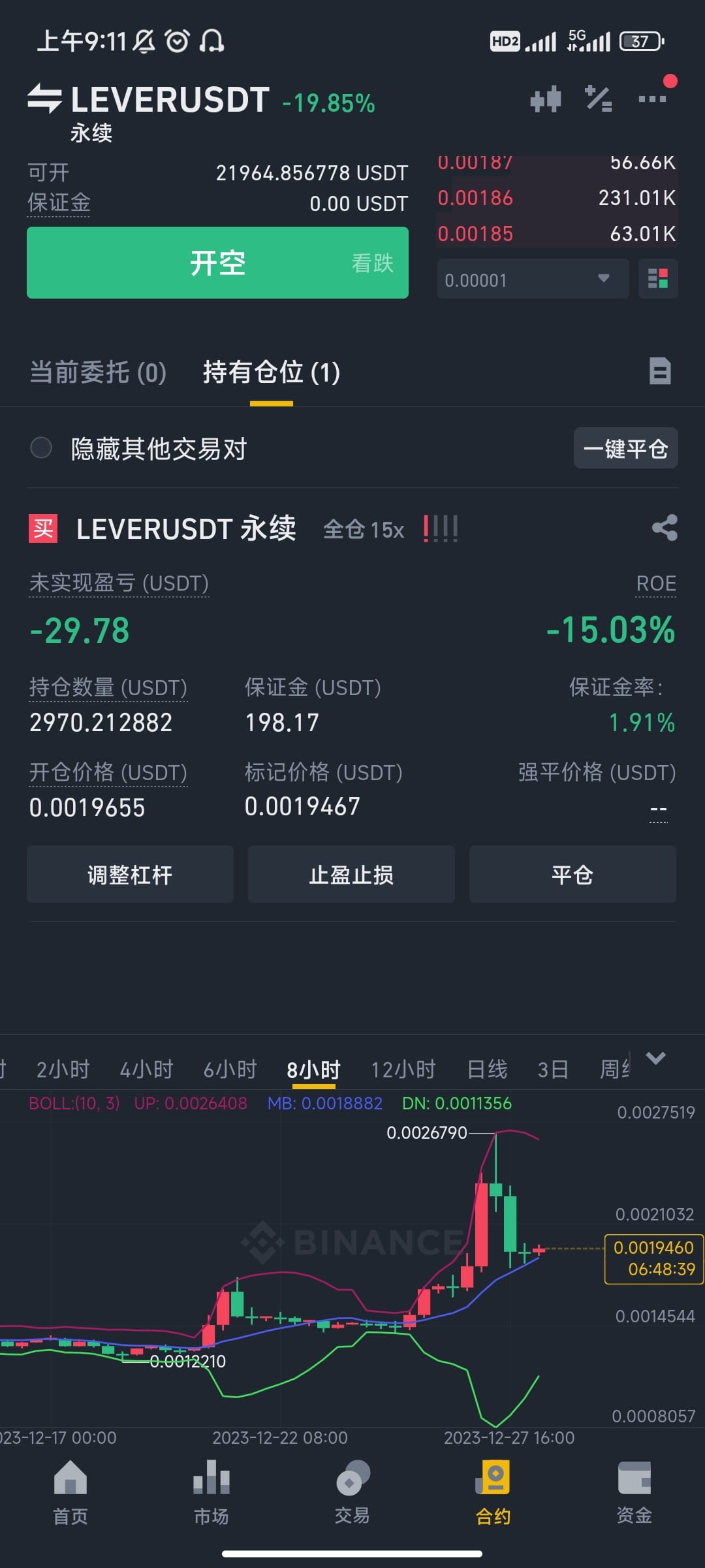 Perfil de 纯运气玩合约目标日赚70u | Binance Square