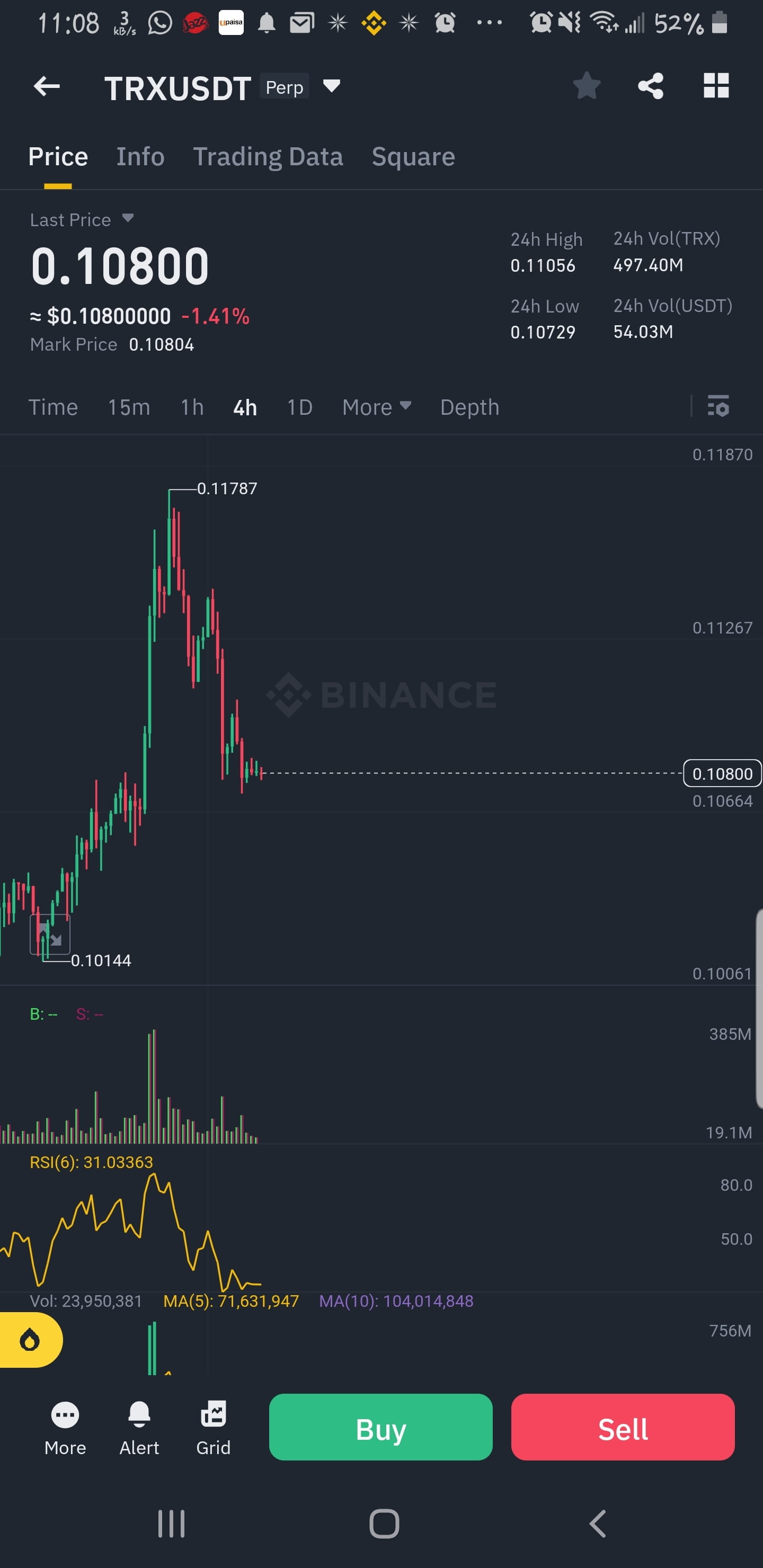 #Signal🚥 Type Long Token TRX/USDT Enrty 0.10850 ~ 0.109 | Jarvis_89 on ...