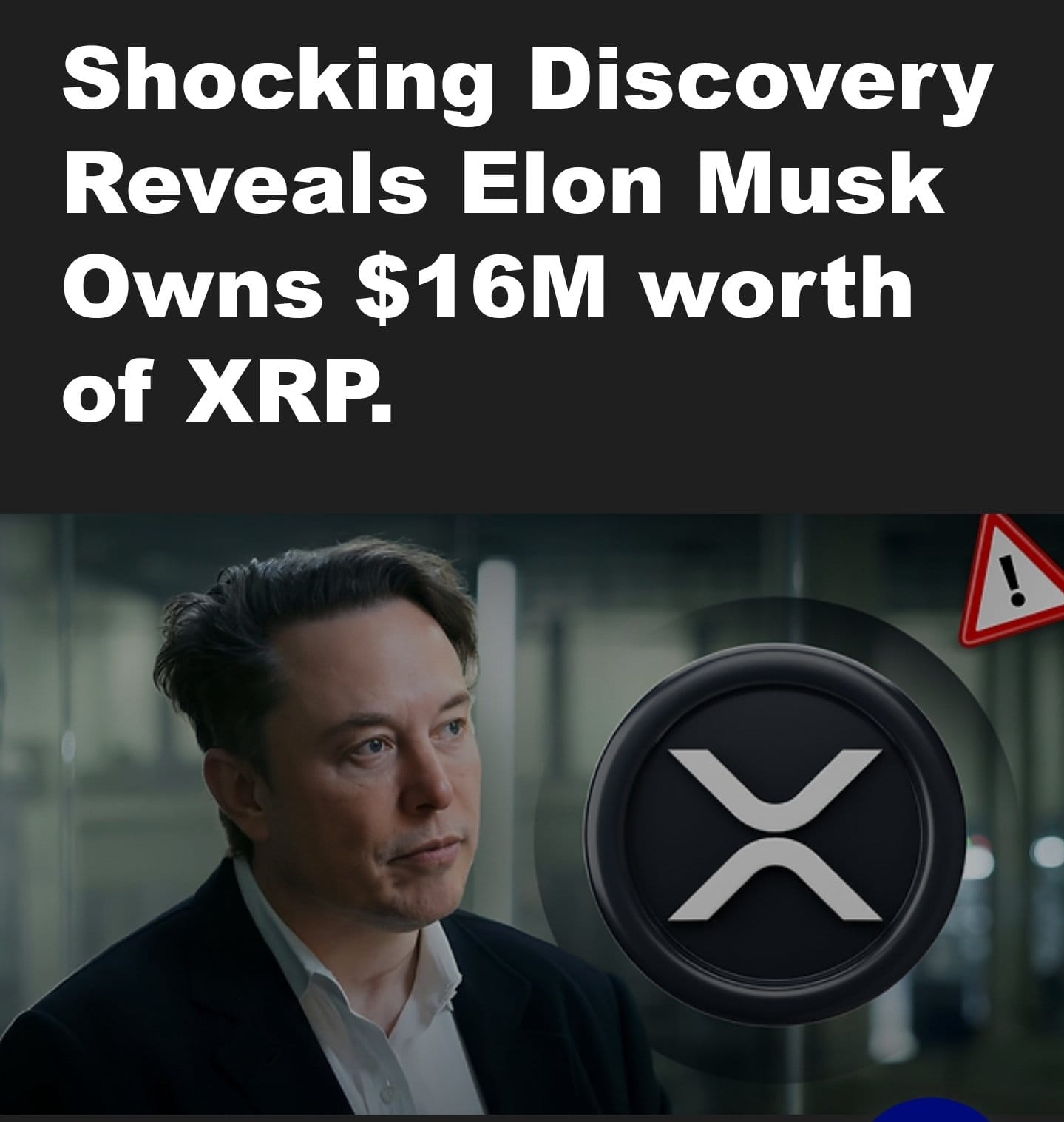 🚨 Elon Musk has a massive $16 million in #XRP! Does this | Shah Mk on  Binance Square