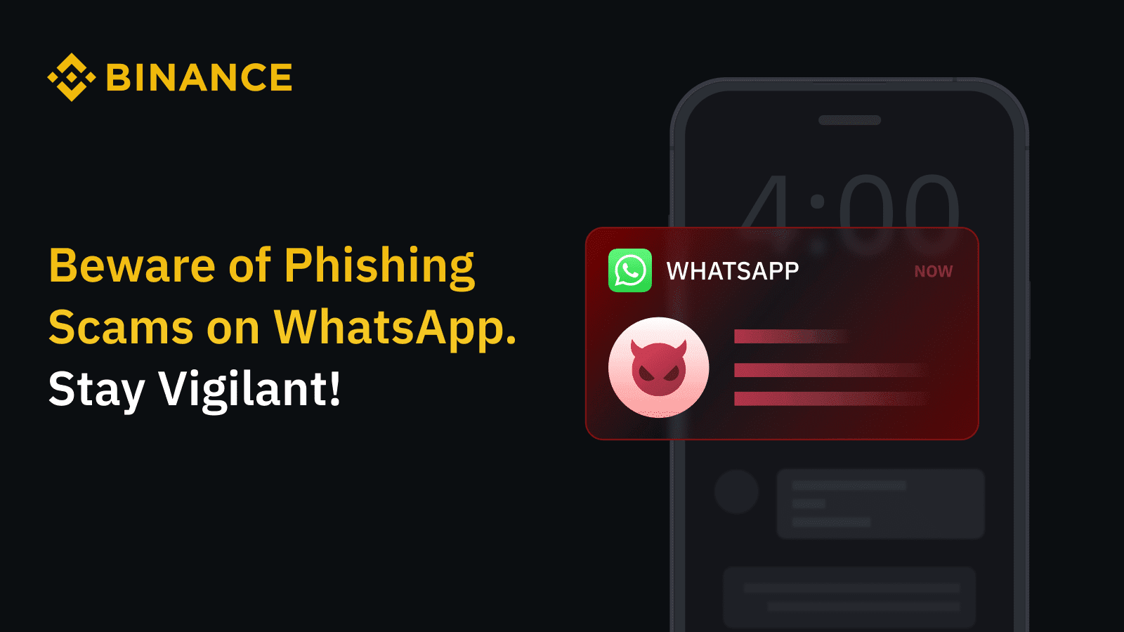 Méfiez-vous des escroqueries par phishing sur WhatsApp ! | Binance Blog sur  Binance Square