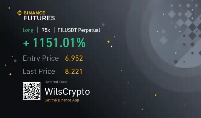 +1800% Profit from our last Signals 🤑🤑 $FIL vip signal | WilsCrypto on ...