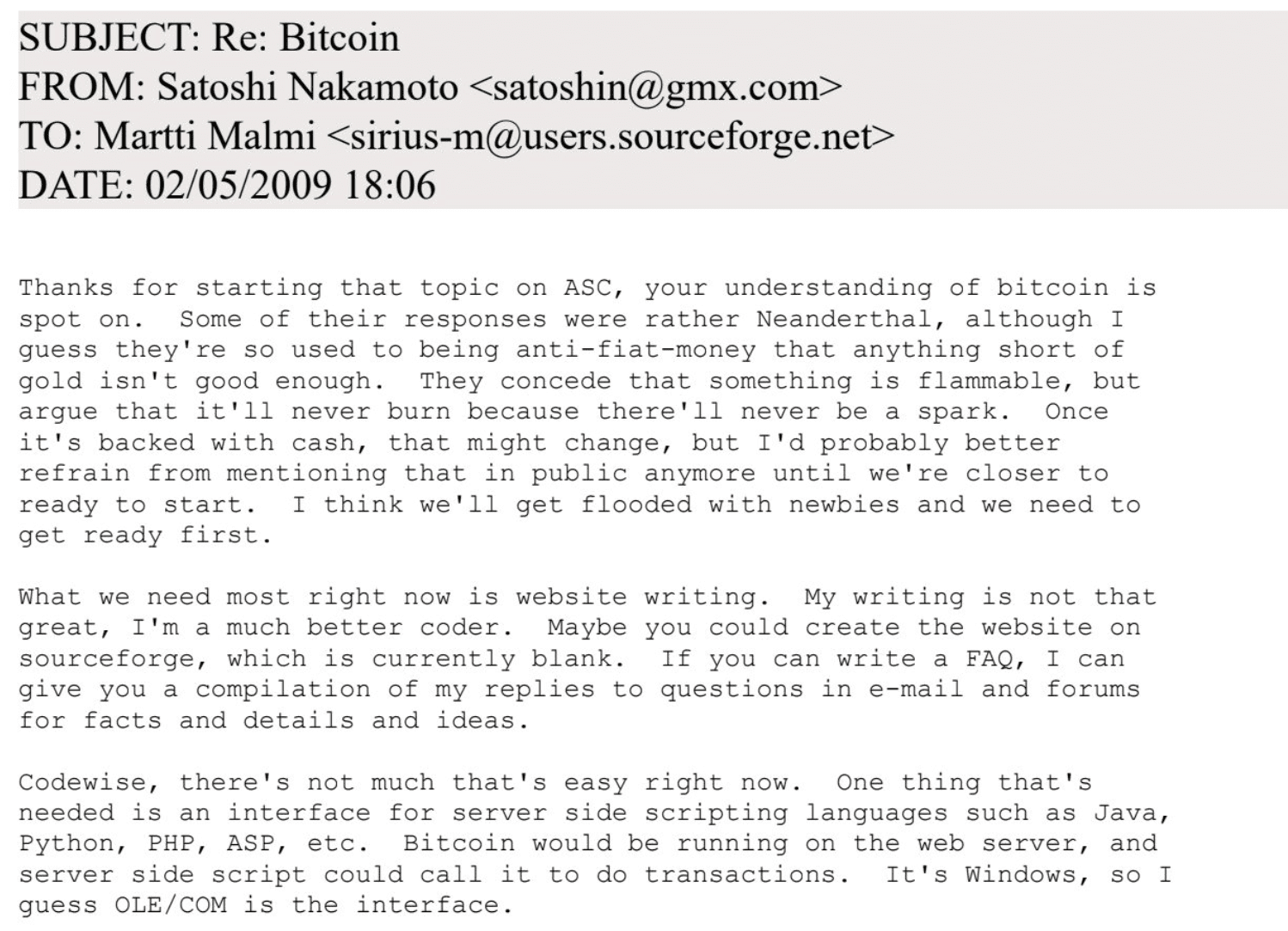 The story of Satoshi Nakamoto and Bitcoin hidden in emails revealed for the  first time after 15 years | Binance News on Binance Square