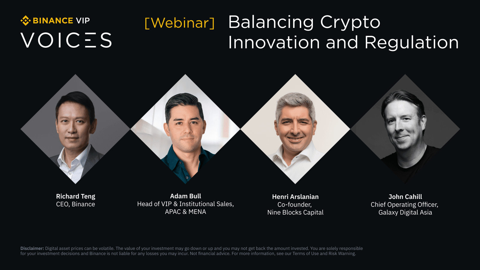 Binance VIP Voices: Balancing Crypto Innovation and Regulation, and the  Future of Institutional Adoption | Binance Blog on Binance Square