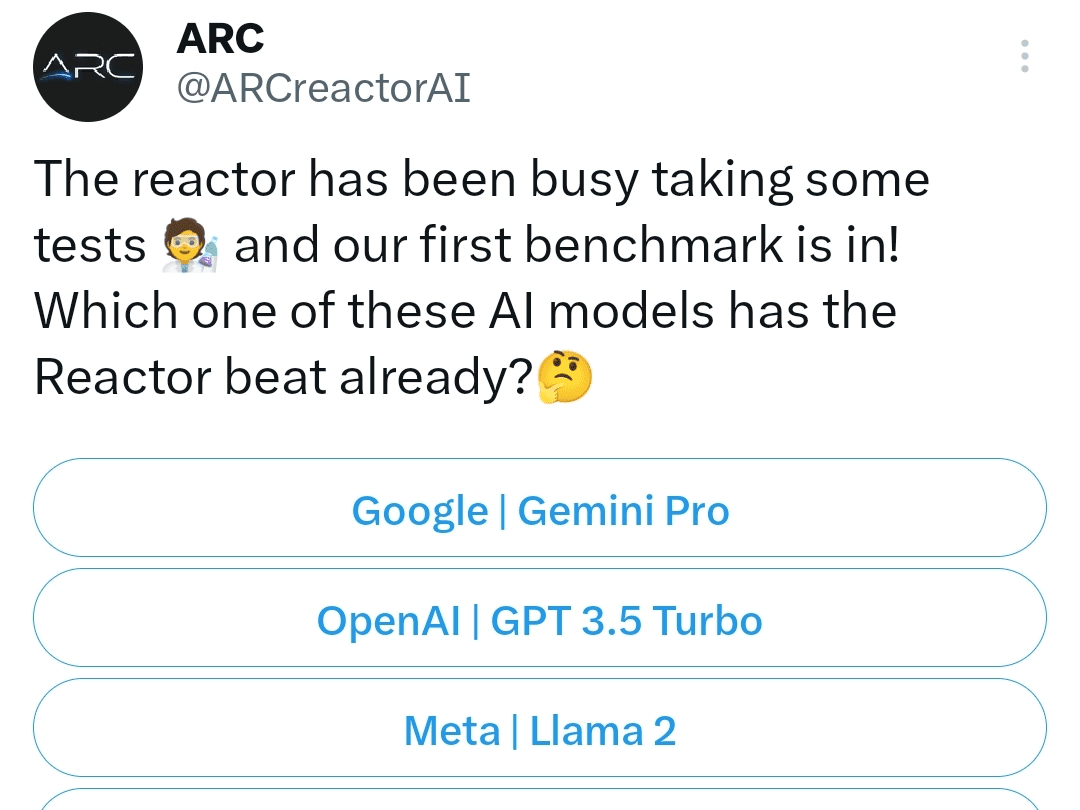 ARC reactor going to beat the Gemini, OpenAI, Meta and Mistral AI models! |  The Crypto Jack on Binance Square