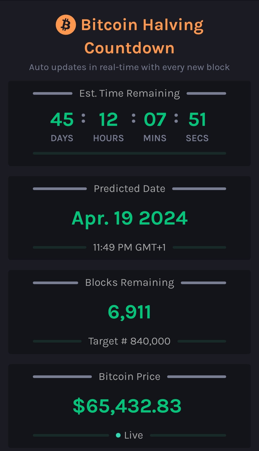 Bitcoin Halving COUNTDOWN ⏰️ 45 days left until block | Crypto Talk on  Binance Square