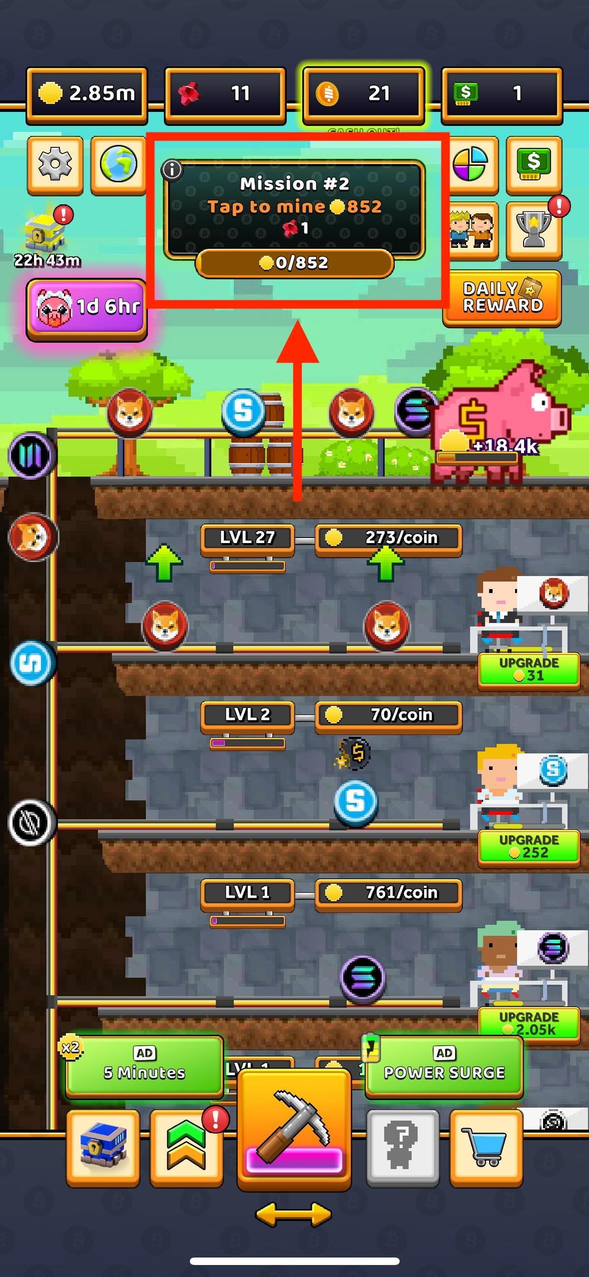 Simplemente haz clic en la pantalla y podrás ganar dinero! 