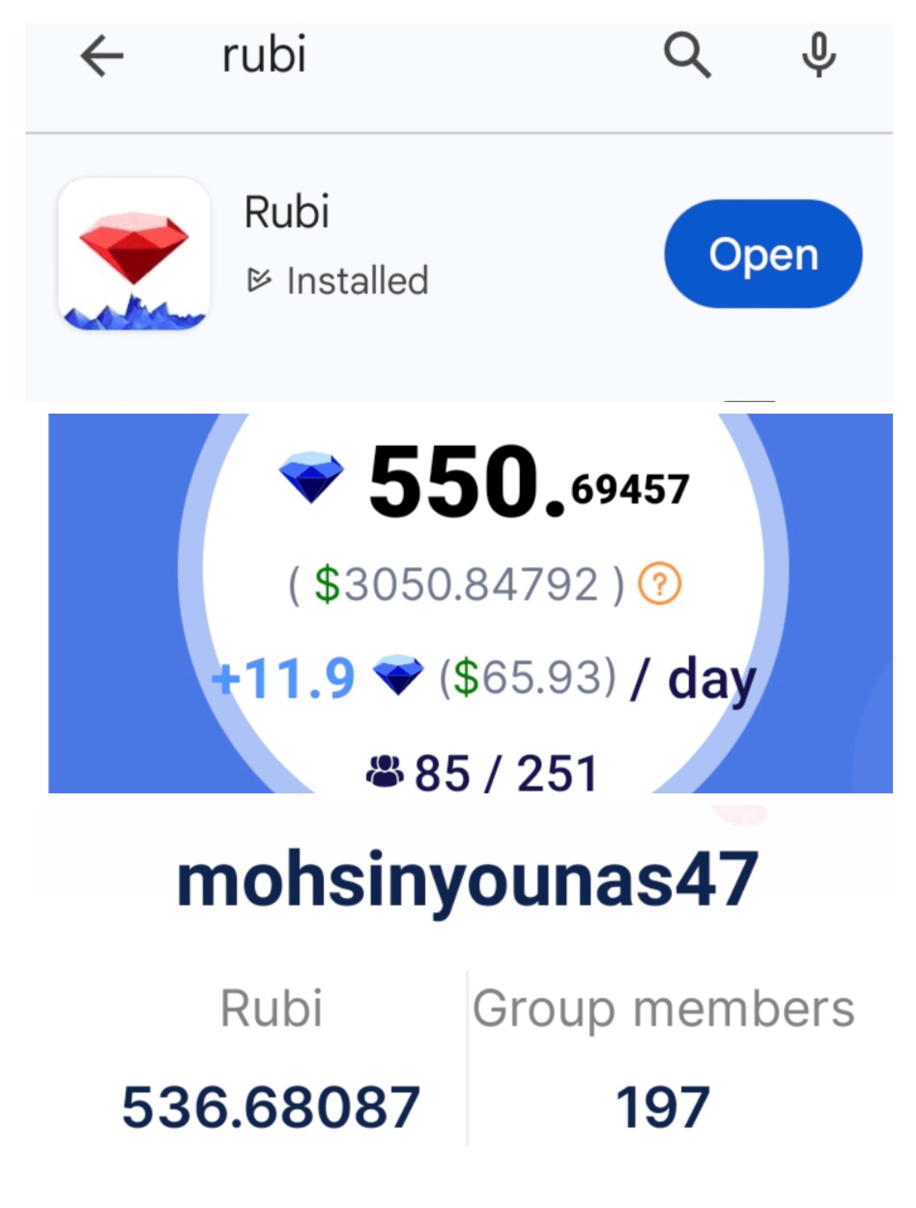 300 $ bis 2500 $ pro Monat von der Rubi-Mining-App ohne Investition |  yousaf683 auf Binance Square