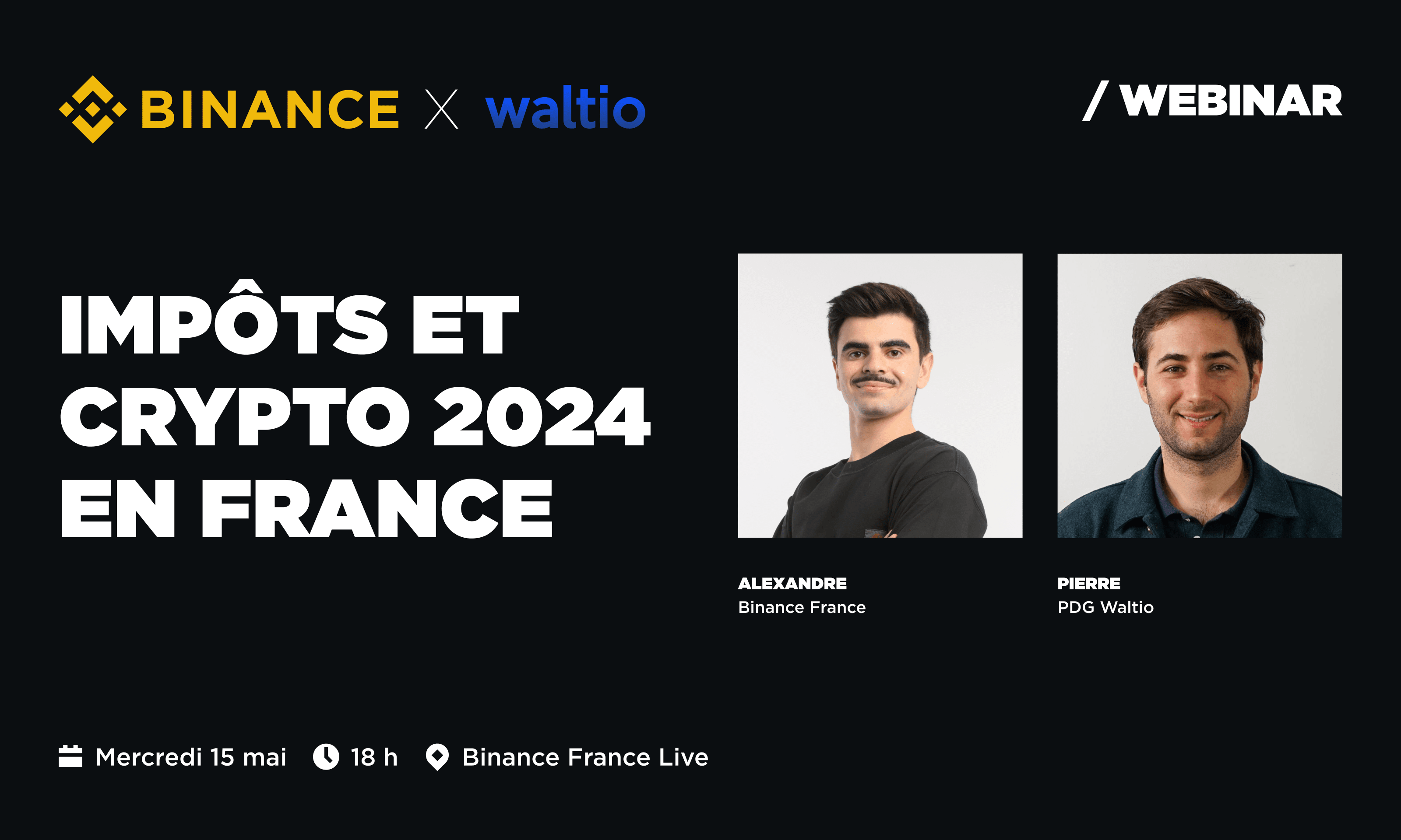 Nouveau webinar : Imposition crypto 2024 🇫🇷 Nous serons ac | Binance  France sur Binance Square