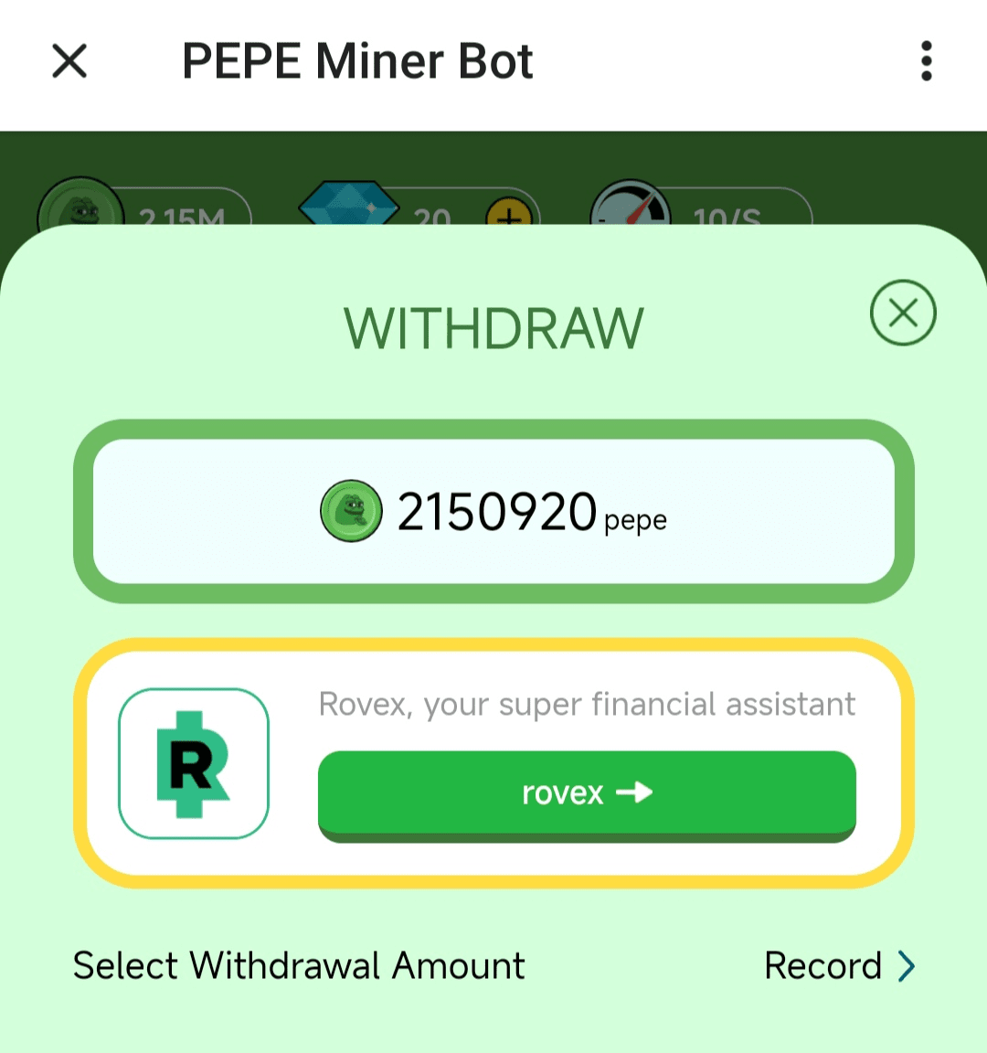 Is PEPE MINER BOT Telegram worth working on? | fivepercentstop on Binance  Square
