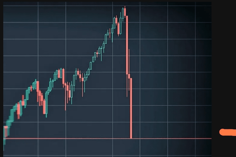 график роста цены криптовалюты на мониторе компьютера
