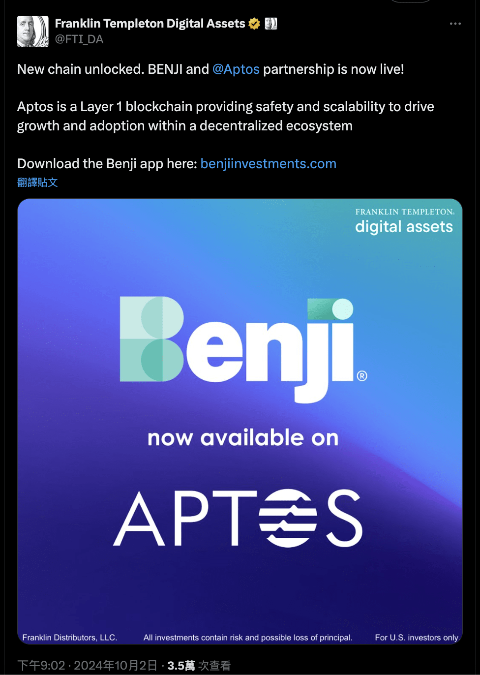 Franklin - $FOBXX deploy on Aptos