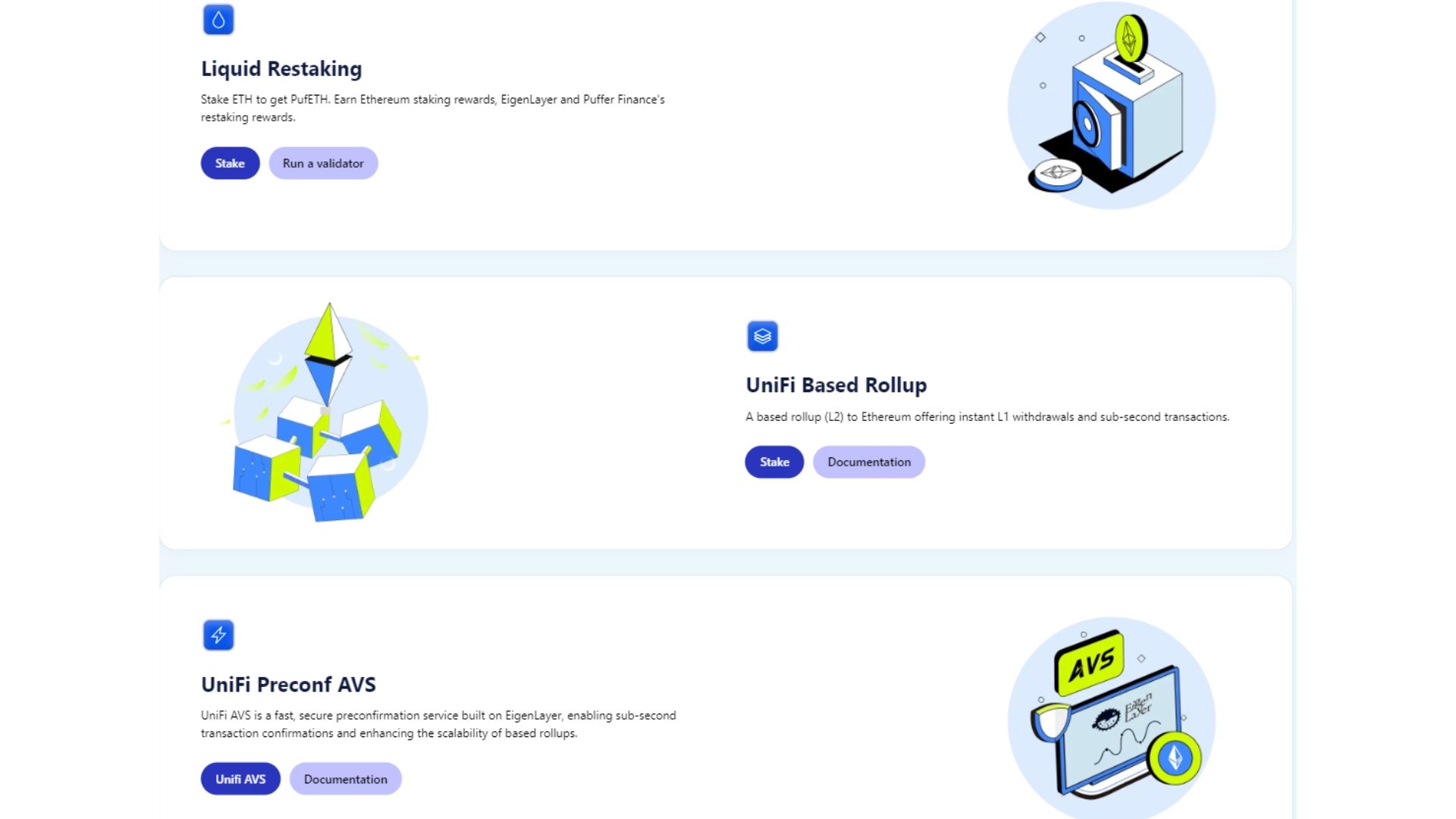 Puffer Finance cung cấp một hệ sinh thái sản phẩm đa dạng