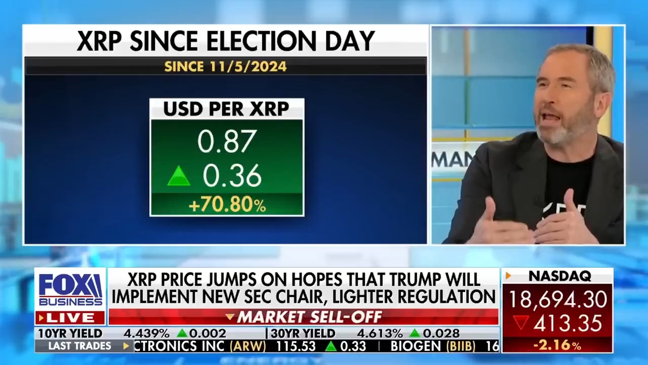 Trump Embraces the Crypto Industry, XRP Explodes! Full FOX News video with  Brad Garlinghouse #XRP $XRP | csbikash on Binance Square