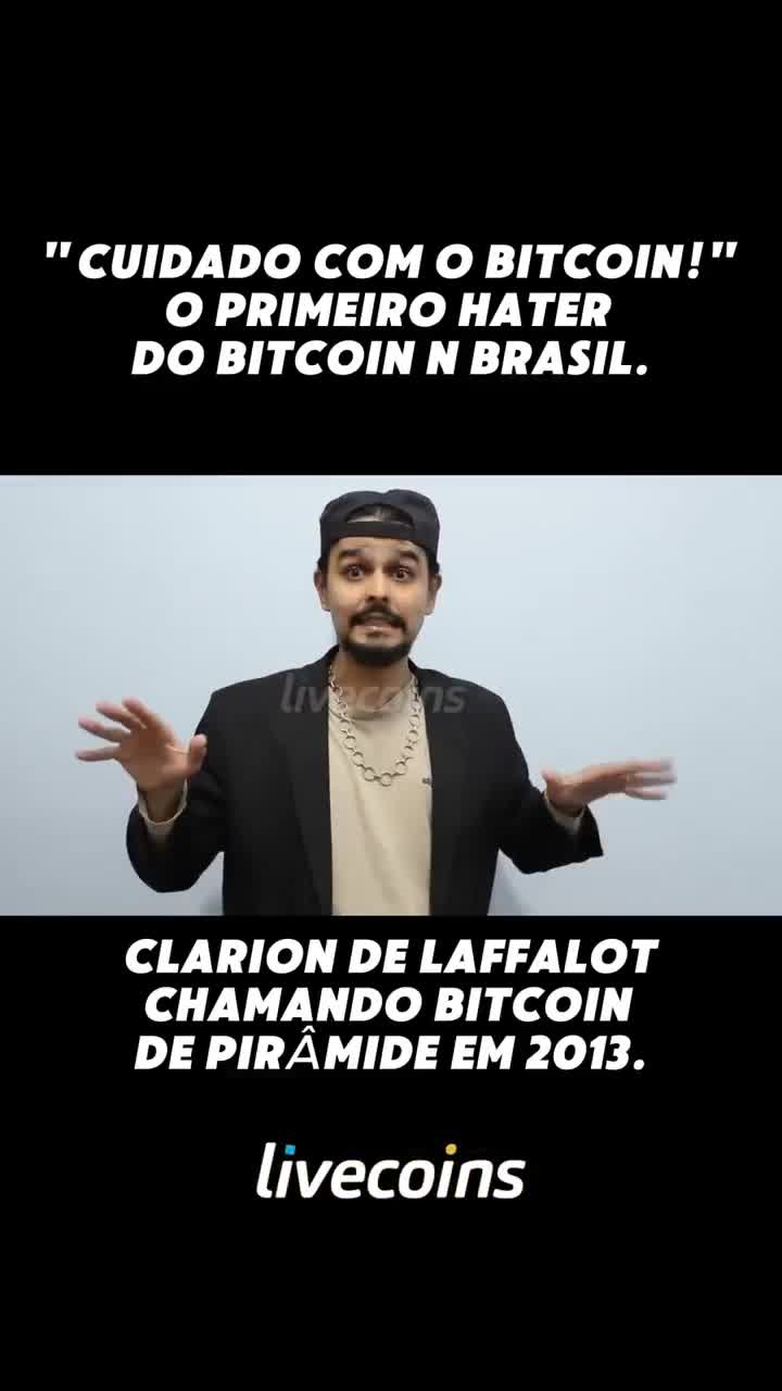 Você sabe quem foi o primeiro Youtuber a falar mal do #Bitcoin aqui no  Brasil? Conheça @clarionrox, que publicou um vídeo em abril de 2013  afirmando que o Bitcoin era uma pirâmide,