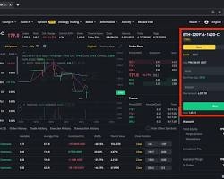 Hình ảnh về Binance Options trading interface