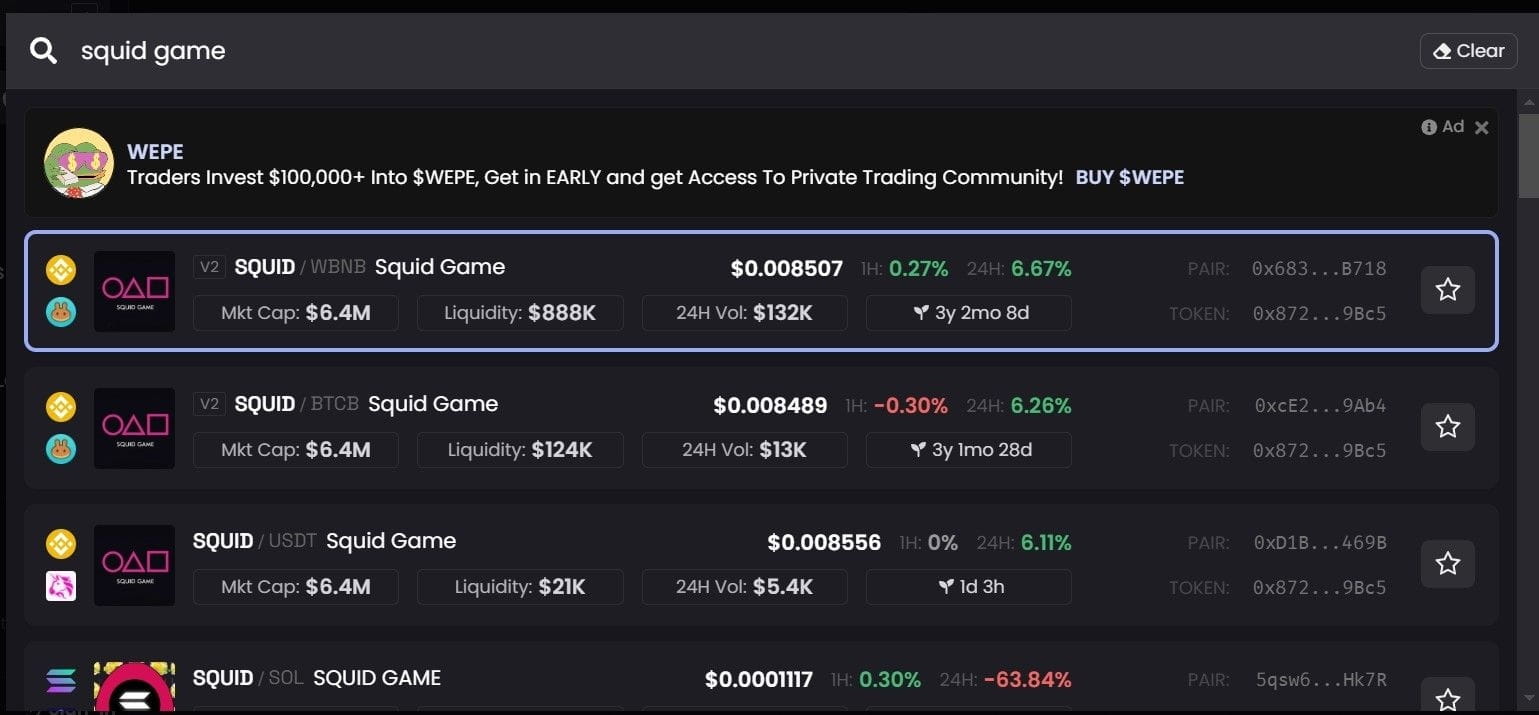 イカゲーム》関連トークンが市場に殺到、専門家が警告：高い確率で詐欺 | Web3 Plus 官方帳號 － Binance Square