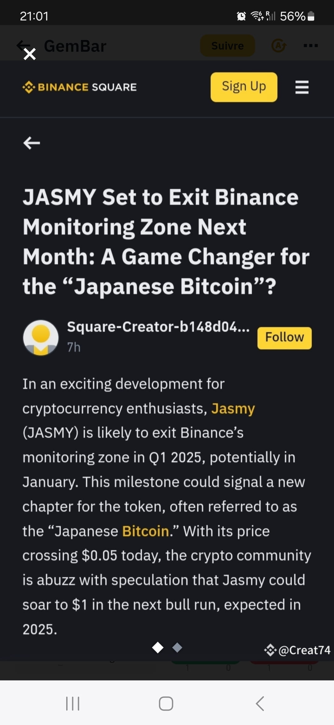 JASMY Tenga cuidado, habrá una caída extrema en los próxim | Bacteria  Neuroinvasive en Binance Square