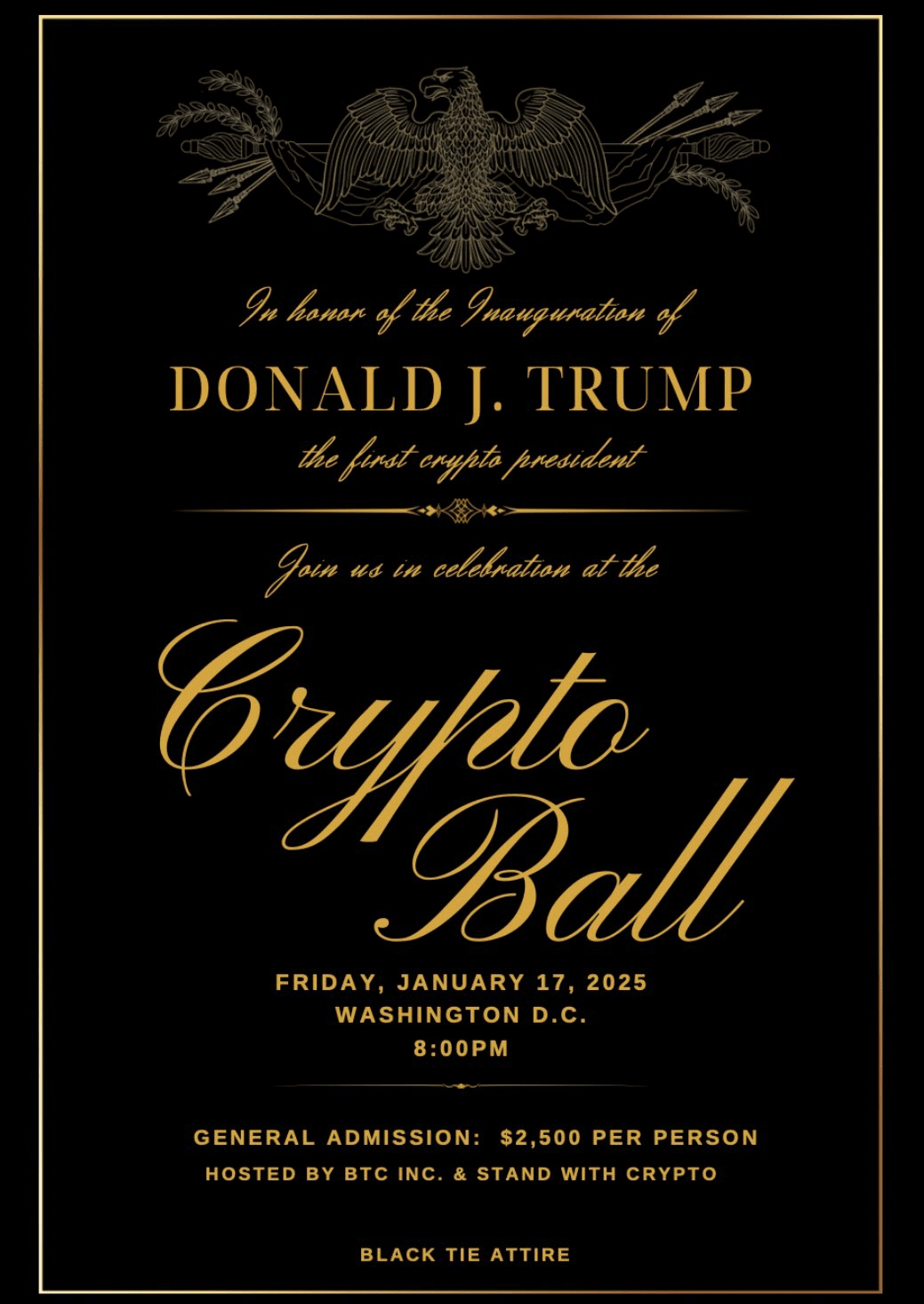 Der erste „Crypto Ball“ findet vor Trumps Amtseinführung statt | BeInCrypto  Global auf Binance Square