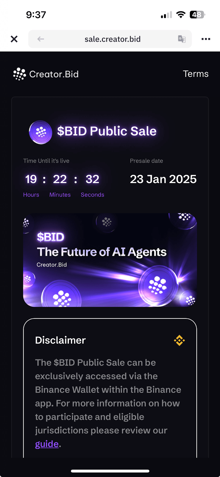 Binance Wallet Creator Bid Initial Offering User Tutorial | Binance Wallet  on Binance Square